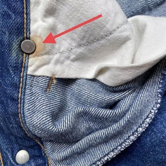 VTG 60s Wrangler Jean Mini Skirt Raw Hem Women’s S Misses 11-12 Mid Rise Retro - Picture 8 of 8